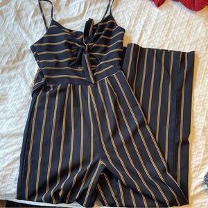 Striped Black and Yellow Jumpsuit